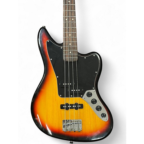 Used Squier Vintage Modified Jaguar Bass Sunburst Electric Bass Guitar