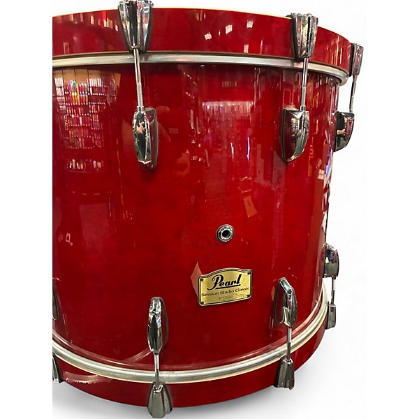 Used Pearl 5 Piece Session Studio Classic Candy Apple Red Drum Kit