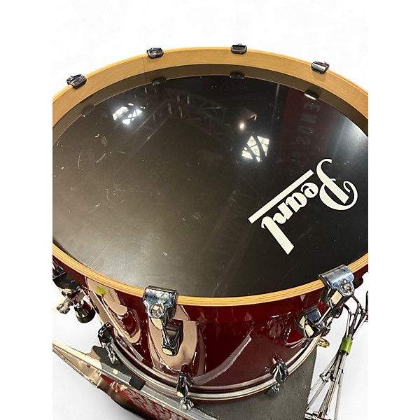 Used Pearl 5 Piece Session Studio Classic Candy Apple Red Drum Kit