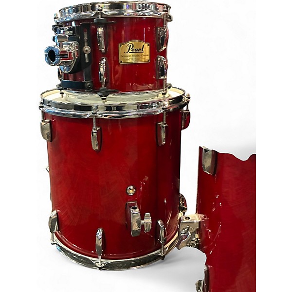 Used Pearl 5 Piece Session Studio Classic Candy Apple Red Drum Kit