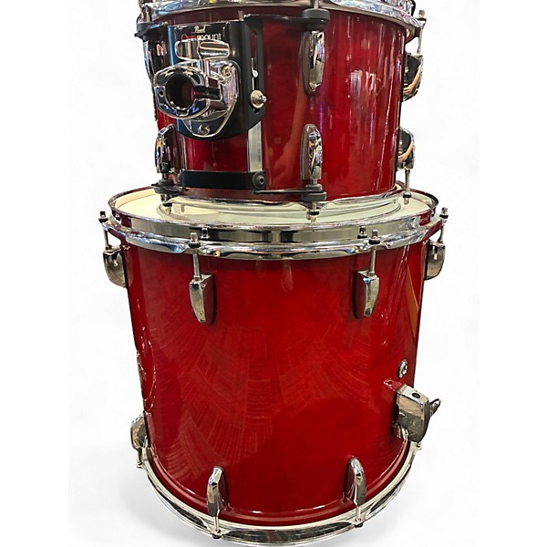 Used Pearl 5 Piece Session Studio Classic Candy Apple Red Drum Kit