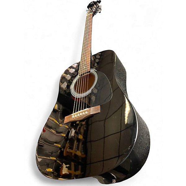 Used Fender FA100 Black Acoustic Guitar
