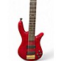 Used Spector Legend 5 Neck Thru Trans Crimson Red Electric Bass Guitar