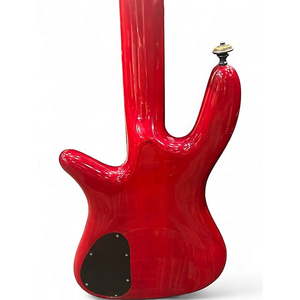Used Spector Legend 5 Neck Thru Trans Crimson Red Electric Bass Guitar