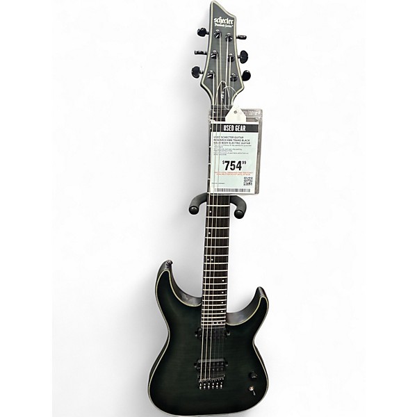 Used Schecter Guitar Research KM6 Trans Black Solid Body Electric Guitar