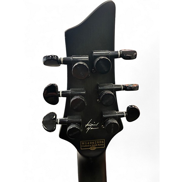 Used Schecter Guitar Research KM6 Trans Black Solid Body Electric Guitar