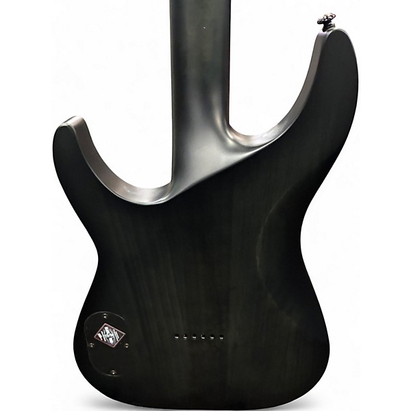 Used Schecter Guitar Research KM6 Trans Black Solid Body Electric Guitar