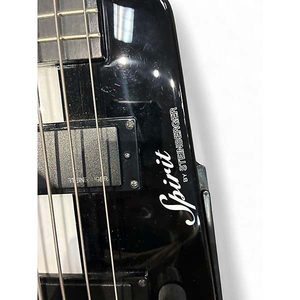 Used Steinberger XT2 SPIRIT Black and White Electric Bass Guitar