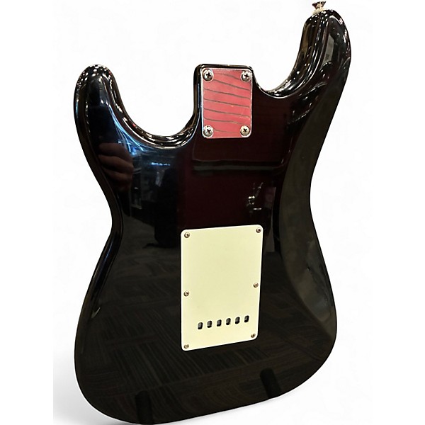 Used 1980s Squier Stratocaster Black Solid Body Electric Guitar