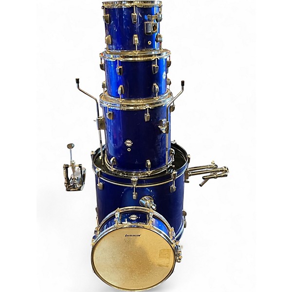 Used Ludwig 5 Piece Accent BLUE Drum Kit