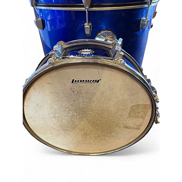 Used Ludwig 5 Piece Accent BLUE Drum Kit