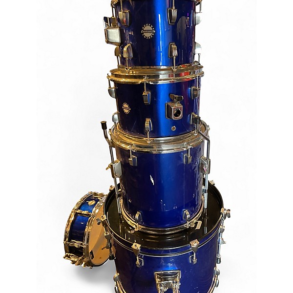 Used Ludwig 5 Piece Accent BLUE Drum Kit