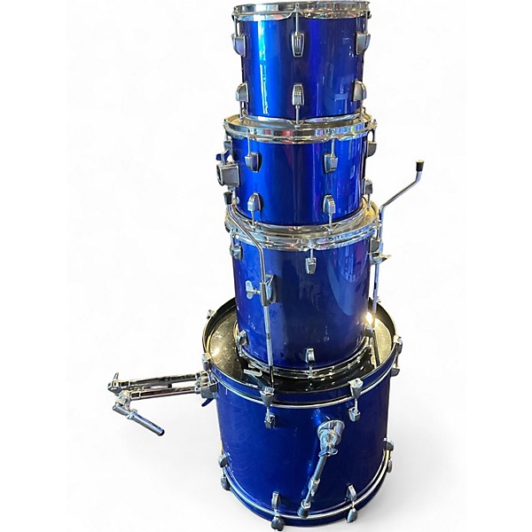 Used Ludwig 5 Piece Accent BLUE Drum Kit