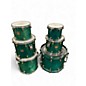 Used Yamaha 6 Piece Maple Custom Emerald Green Drum Kit thumbnail