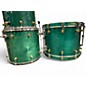 Used Yamaha 6 Piece Maple Custom Emerald Green Drum Kit