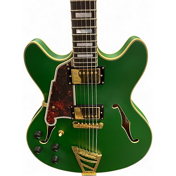 Used D'Angelico DELUXE DCTP Emerald Green Hollow Body Electric Guitar