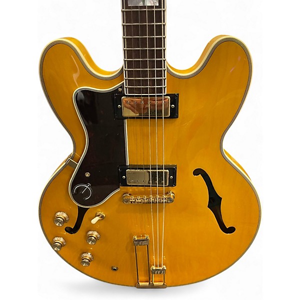 Used Epiphone Sheraton Left Handed Natural Hollow Body Electric Guitar