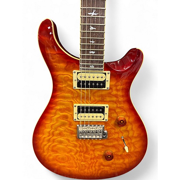 Used PRS SE CUSTOM 24 QUILTED SUNBURST Solid Body Electric Guitar