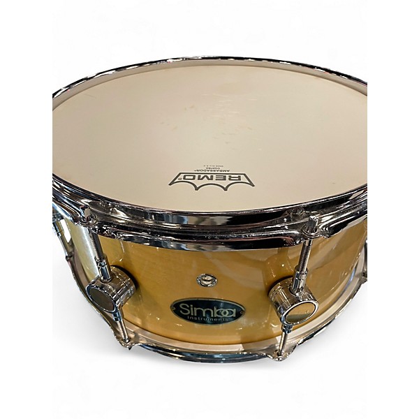 Used Simba 14X6.5 SNARE Natural Drum