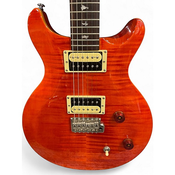 Used PRS Carlos Santana Signature SE Trans Orange Solid Body Electric Guitar