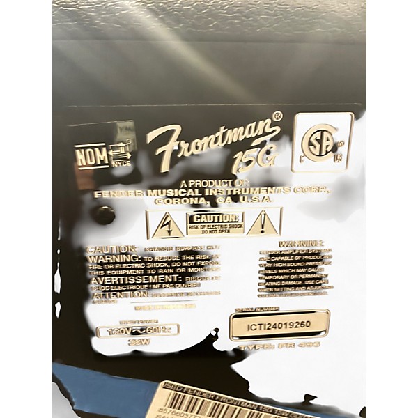 Used Fender Frontman 15G 15W Guitar Combo Amp