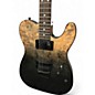 Used Schecter Guitar Research Diamond Series PT Black fade Solid Body Electric Guitar