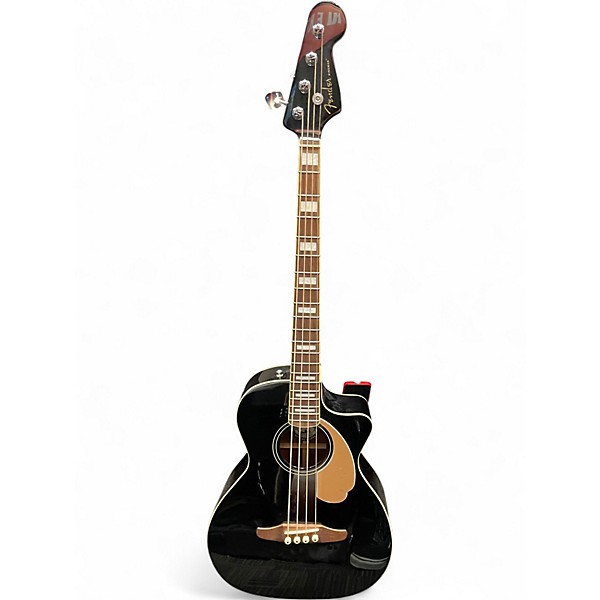 Used Fender kingman Black Acoustic Bass Guitar