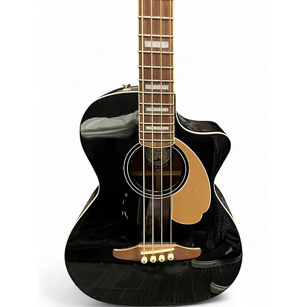 Used Fender kingman Black Acoustic Bass Guitar