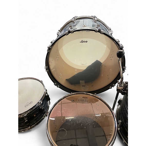 Used Ludwig 4 Piece Classic Maple Black Pearl Drum Kit