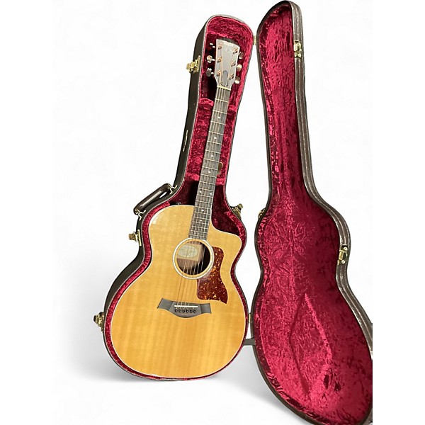 Used Taylor 214CE Deluxe Natural Acoustic Electric Guitar