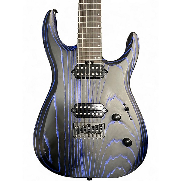 Used Jackson Pro Series Dinky DK Modern Ash HT7 SANDBLASTED BLUE Solid Body Electric Guitar