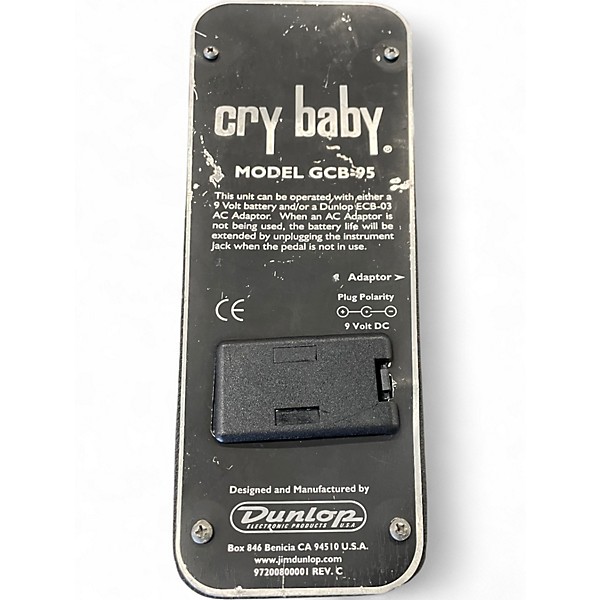 Used Dunlop GCB95 Original Crybaby Wah Effect Pedal