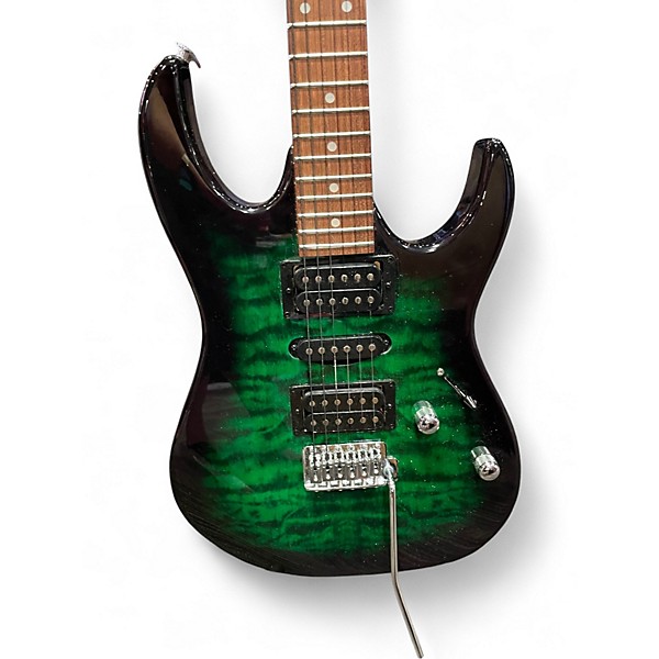 Used Ibanez Gio Ax Trans Green Solid Body Electric Guitar