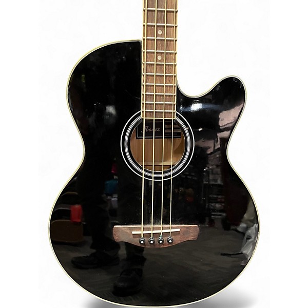Used Ibanez AEB5E Black Acoustic Bass Guitar
