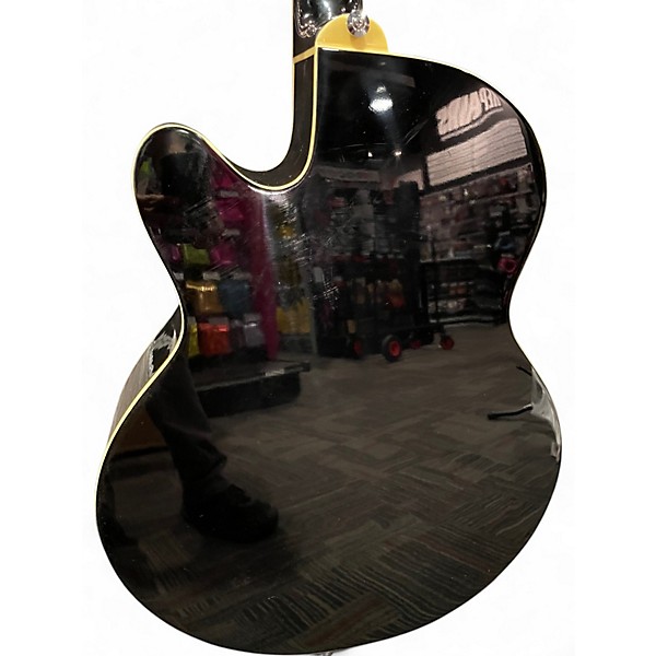 Used Ibanez AEB5E Black Acoustic Bass Guitar