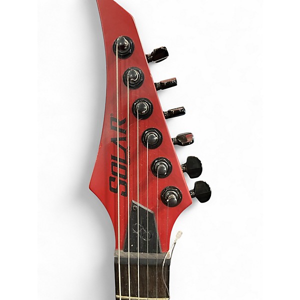 Used Solar Guitars AB2 Satin Red Solid Body Electric Guitar