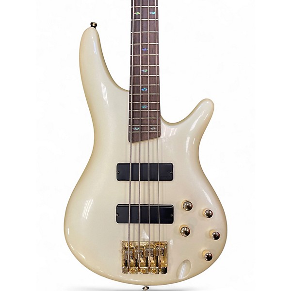 Used Ibanez SR530 Pearl White Electric Bass Guitar