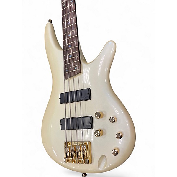 Used Ibanez SR530 Pearl White Electric Bass Guitar