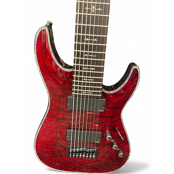 Used Schecter Guitar Research Hellraiser C8 Special 8 String Black Cherry Solid Body Electric Guitar