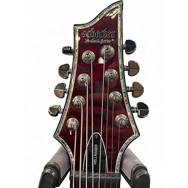 Used Schecter Guitar Research Hellraiser C8 Special 8 String Black Cherry Solid Body Electric Guitar