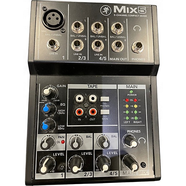 Used Mackie Mix5 Unpowered Mixer