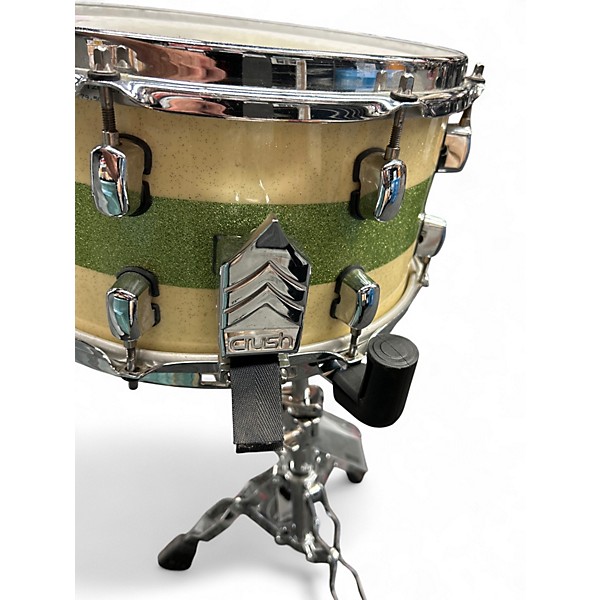 Used CRUSH 14in Snare Green Drum