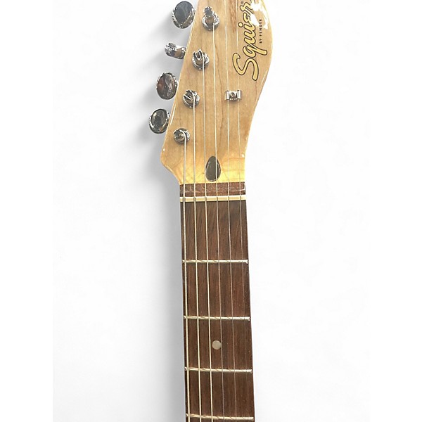 Used Squier Paranormal Baritone Cabronita Telecaster Metallic Aqua Marine Solid Body Electric Guitar