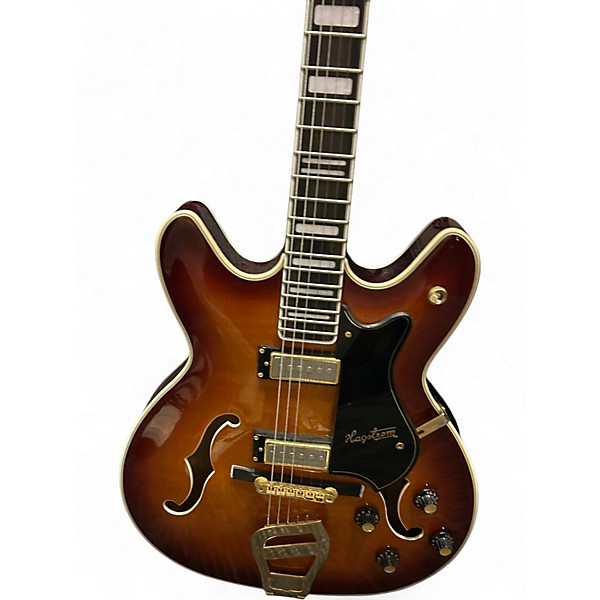 Used Hagstrom Viking 2 Tone Sunburst Hollow Body Electric Guitar