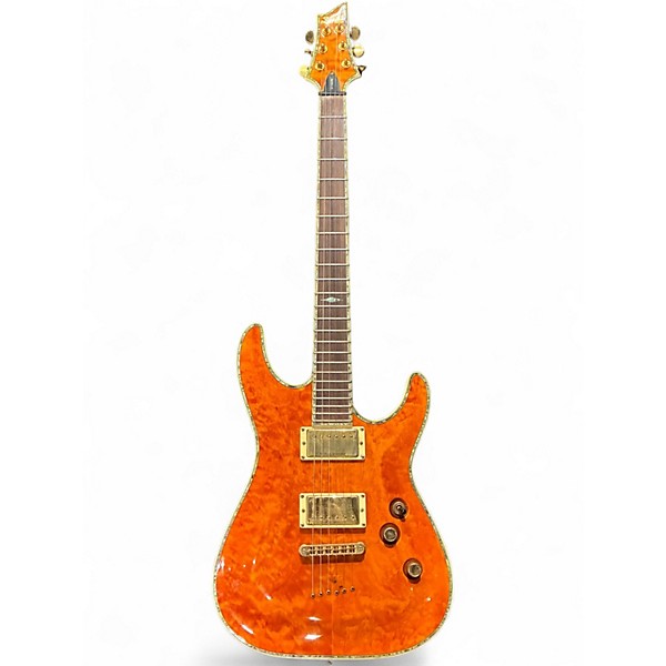 Used Schecter Guitar Research c1 elite Amber Solid Body Electric Guitar
