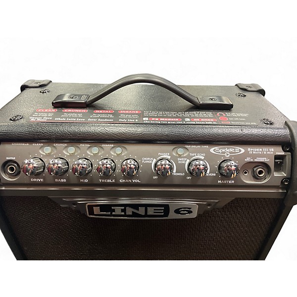 Used Line 6 Spider III 15 1X8 15W Guitar Combo Amp