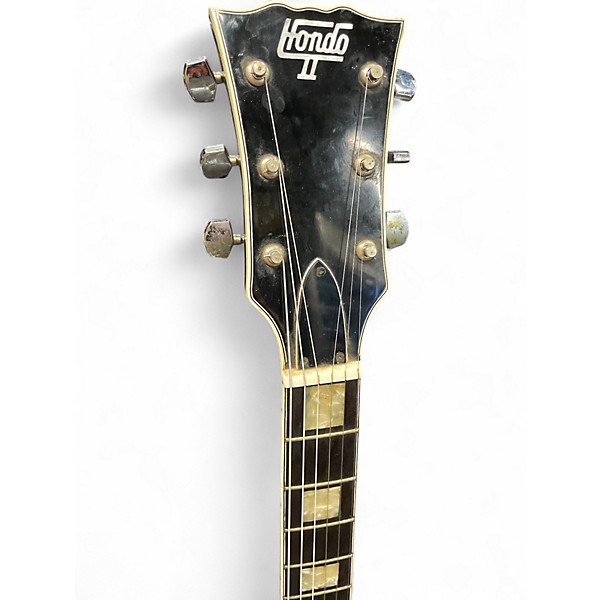 Used Hondo II Les Paul Custom BLACK Solid Body Electric Guitar
