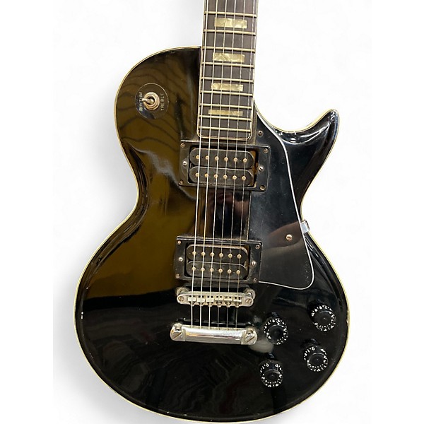 Used Hondo II Les Paul Custom BLACK Solid Body Electric Guitar