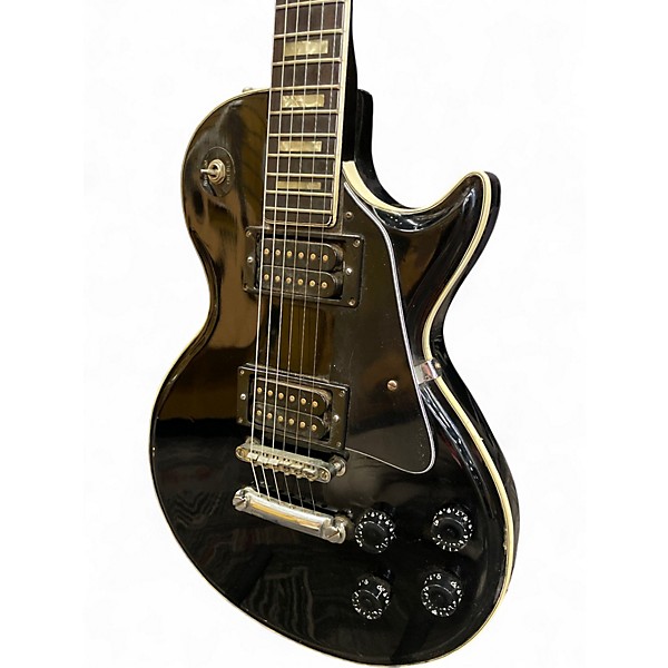 Used Hondo II Les Paul Custom BLACK Solid Body Electric Guitar