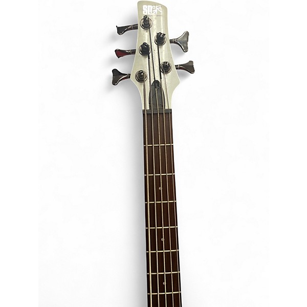 Used 2010s Ibanez SR505 5 String White Metallic Electric Bass Guitar
